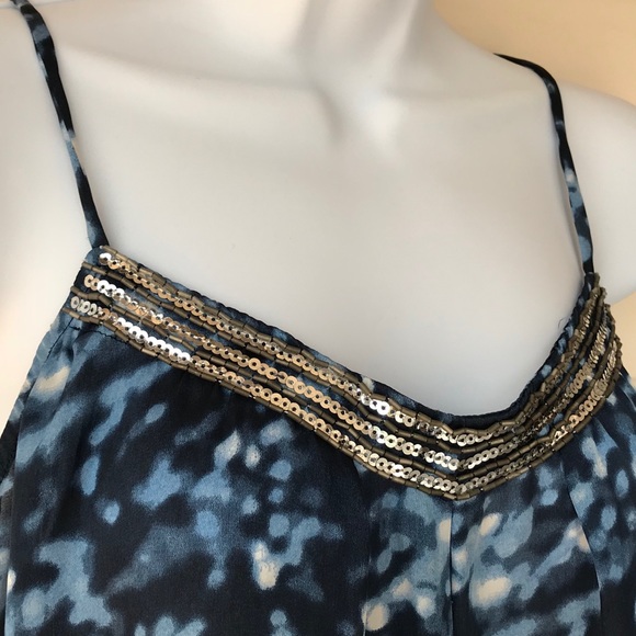 Blue Tank/Camisole With Sparkly Trim - Picture 3 of 7